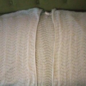 LC Lauren Conrad Open-Front Light Blue Knit Cardigan/Cape